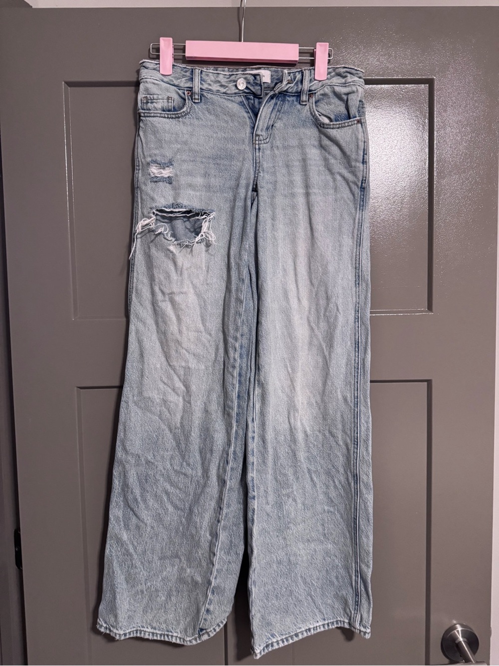 PacSun Casey Low Rise Baggy Jeans Ripped Distressed Wide Leg Size 23